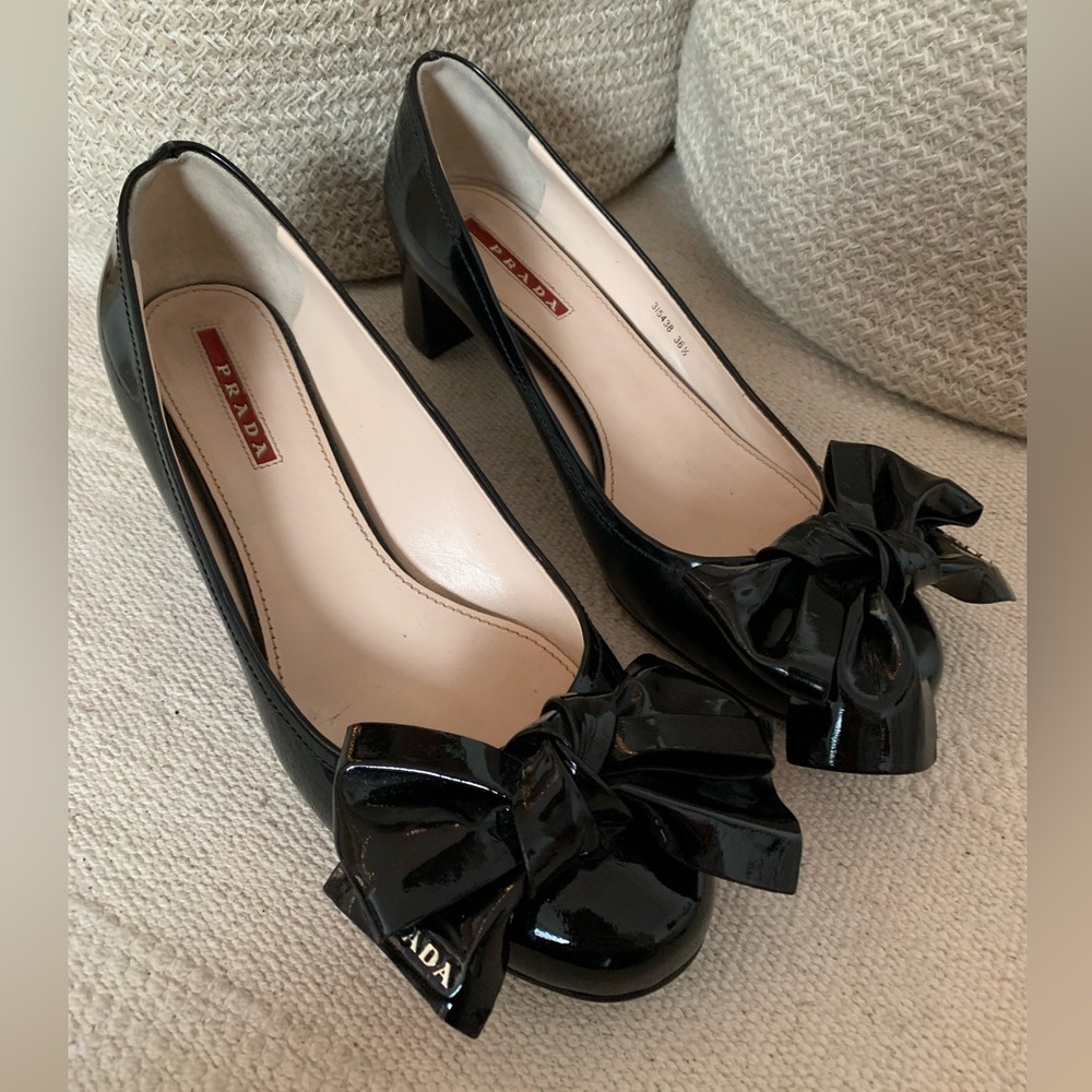 Black PRADA heels for sale